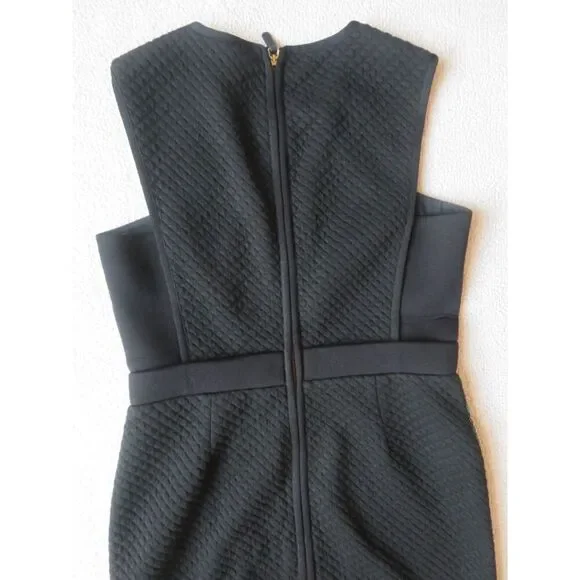 M MISSONI MADE IN ITALY TEXTURED SLEEVELESS DRESS GREEN BLACK MODEST LARGE - Picture 6 of 9